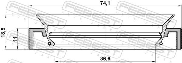 FEBEST сальник 95HAY-38741118C купить,NaN