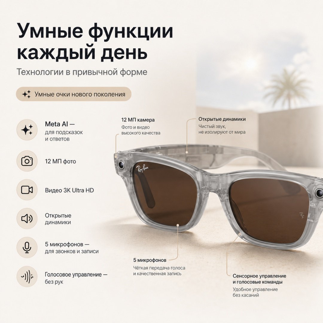 Смарт-очки Meta Blayzer Optics GEN2 прозрачный купить,NaN