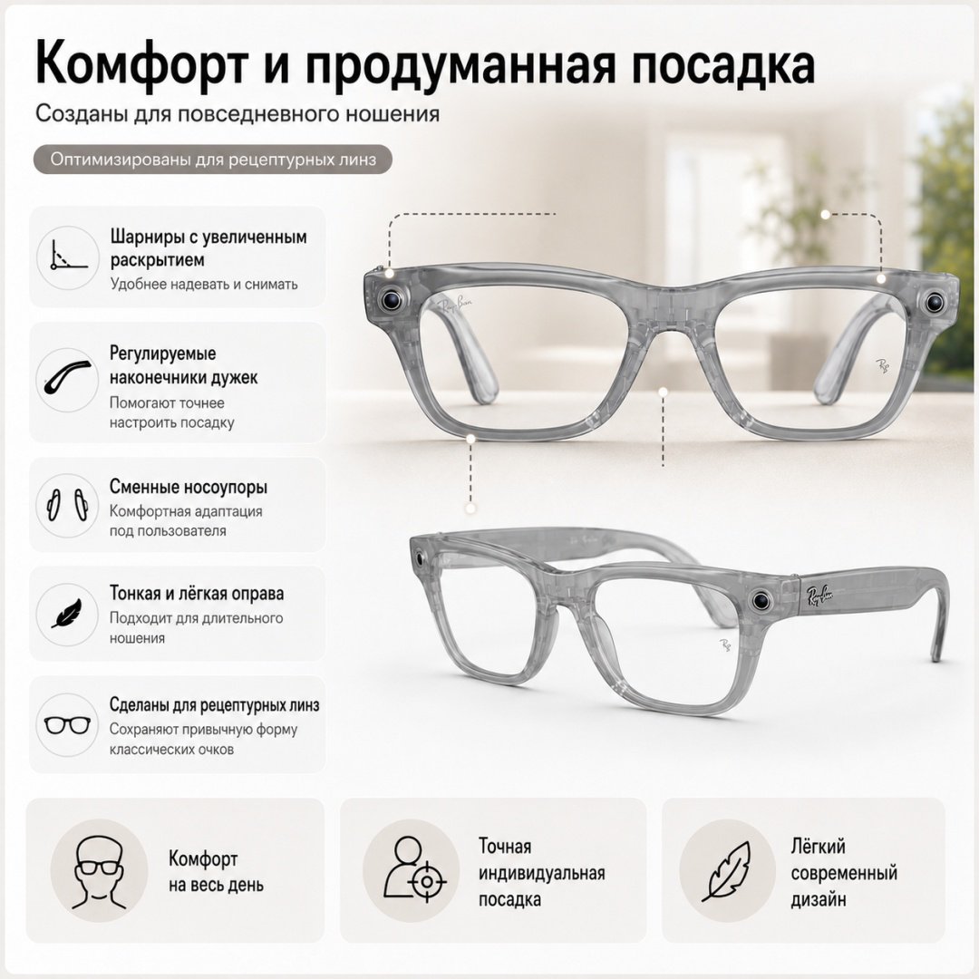 Смарт-очки Meta Blayzer Optics GEN2 прозрачный купить,NaN