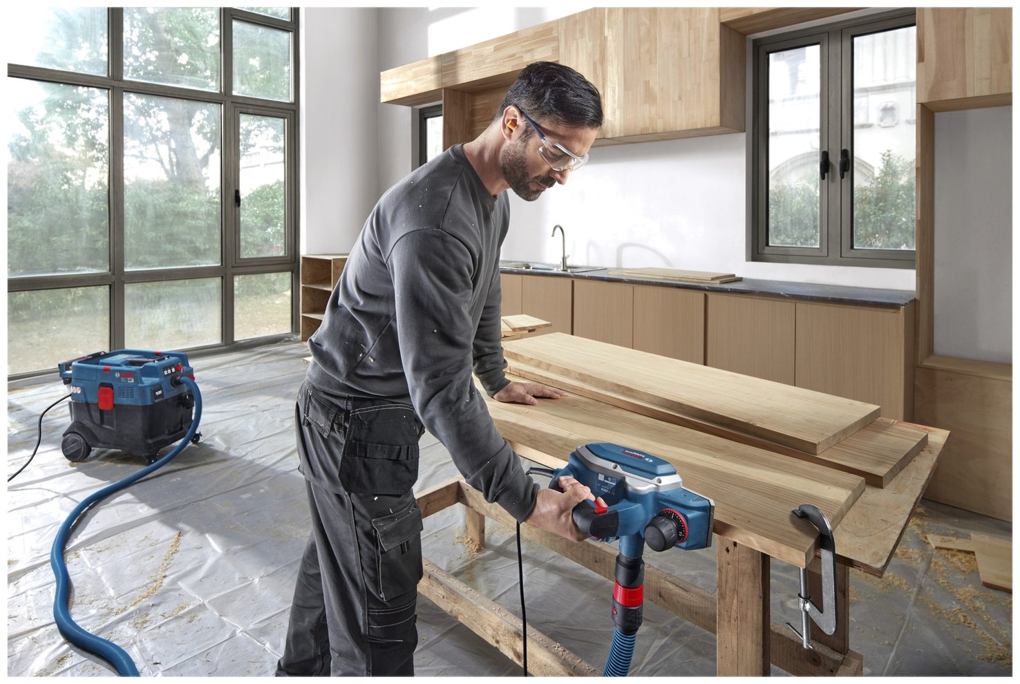Bosch Professional, сетевой рубанок GHO 16-82, 0601596220 купить,49500