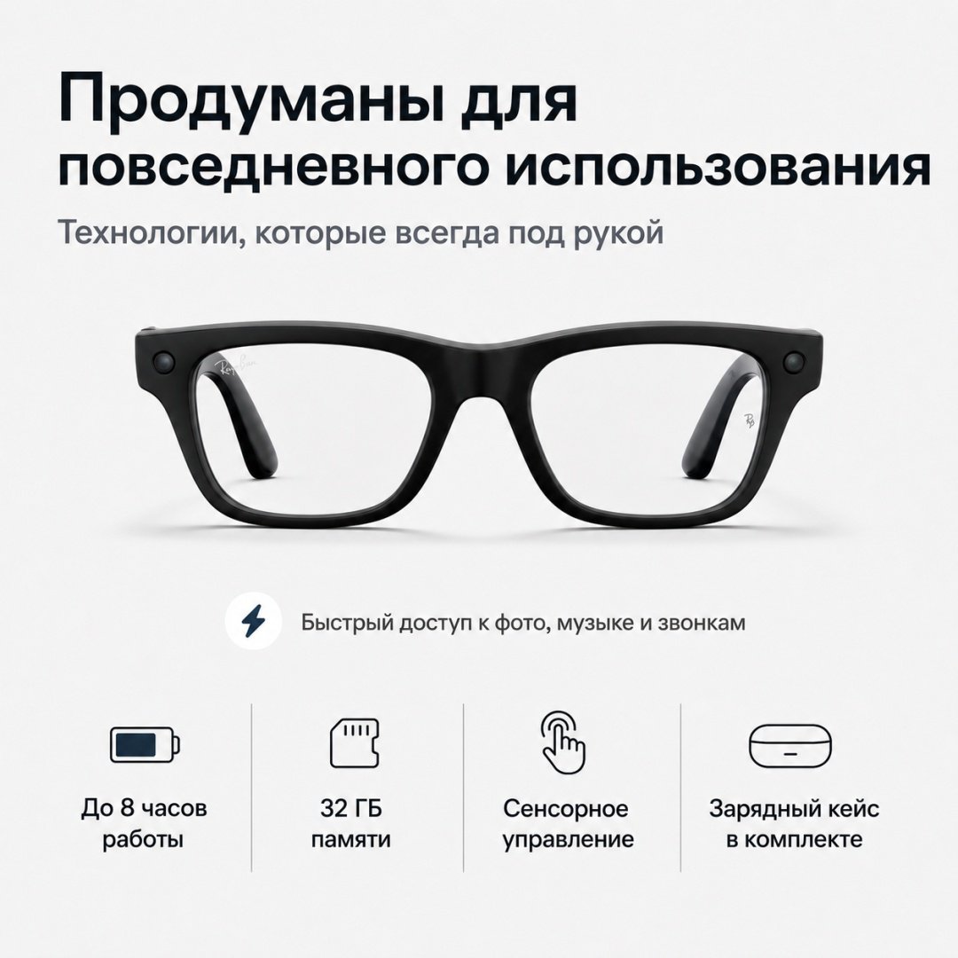 Смарт-очки Meta Blayzer Optics GEN2 черный купить,NaN