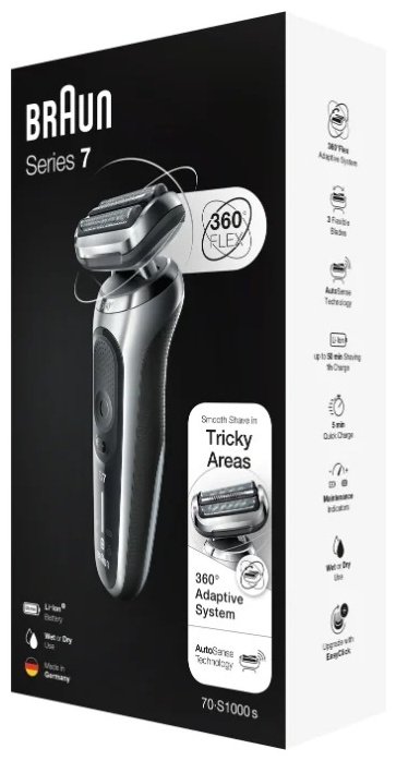 Электробритва Braun 70-S1000s серый купить,NaN