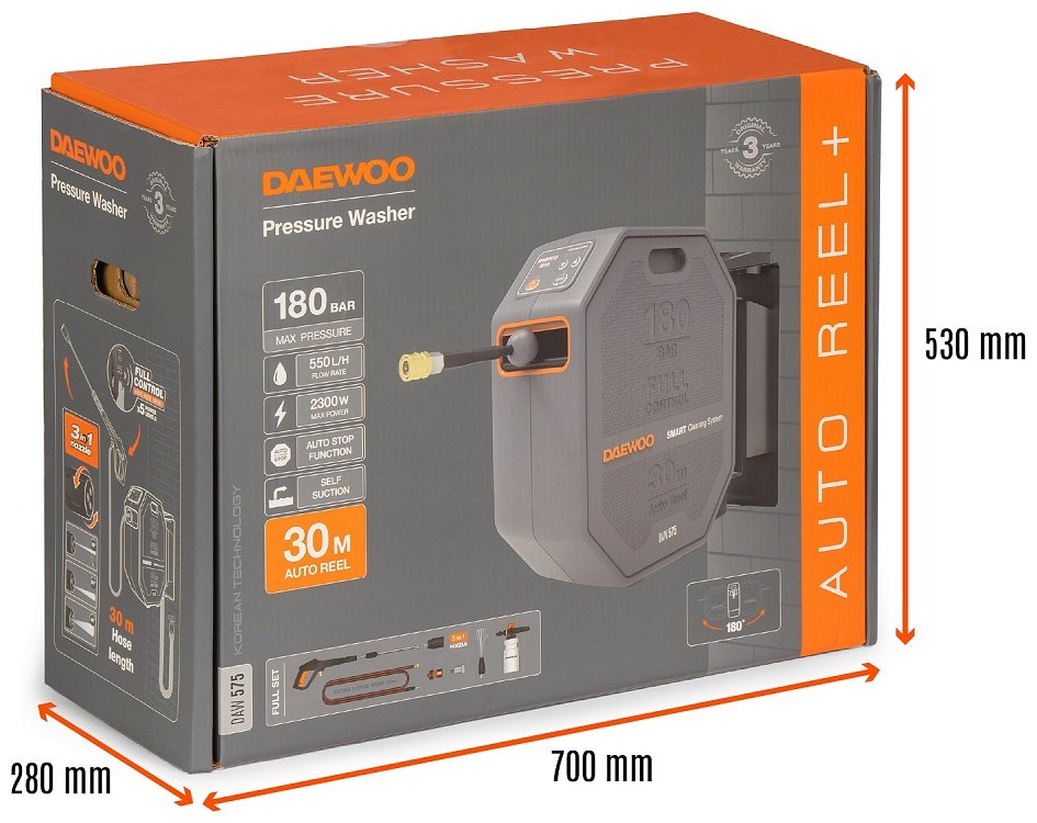 Мойка высокого давления Daewoo электрический 180 бар, DAW 575 купить,NaN
