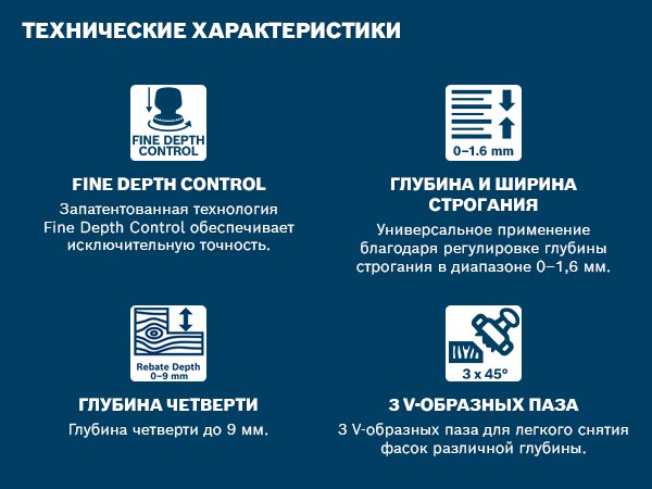 Bosch Professional, сетевой рубанок GHO 16-82, 0601596220 купить,49500