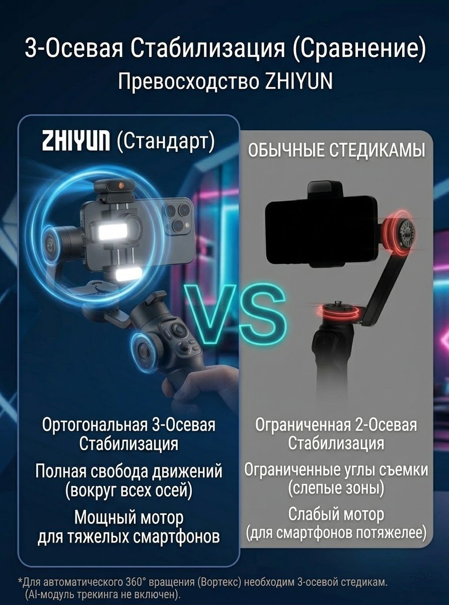 Стедикам Zhiyun Smooth 5S AI