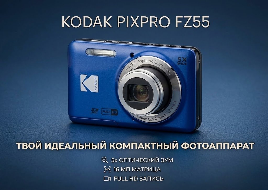 Фотокамера Kodak Fz55 синий купить,119728