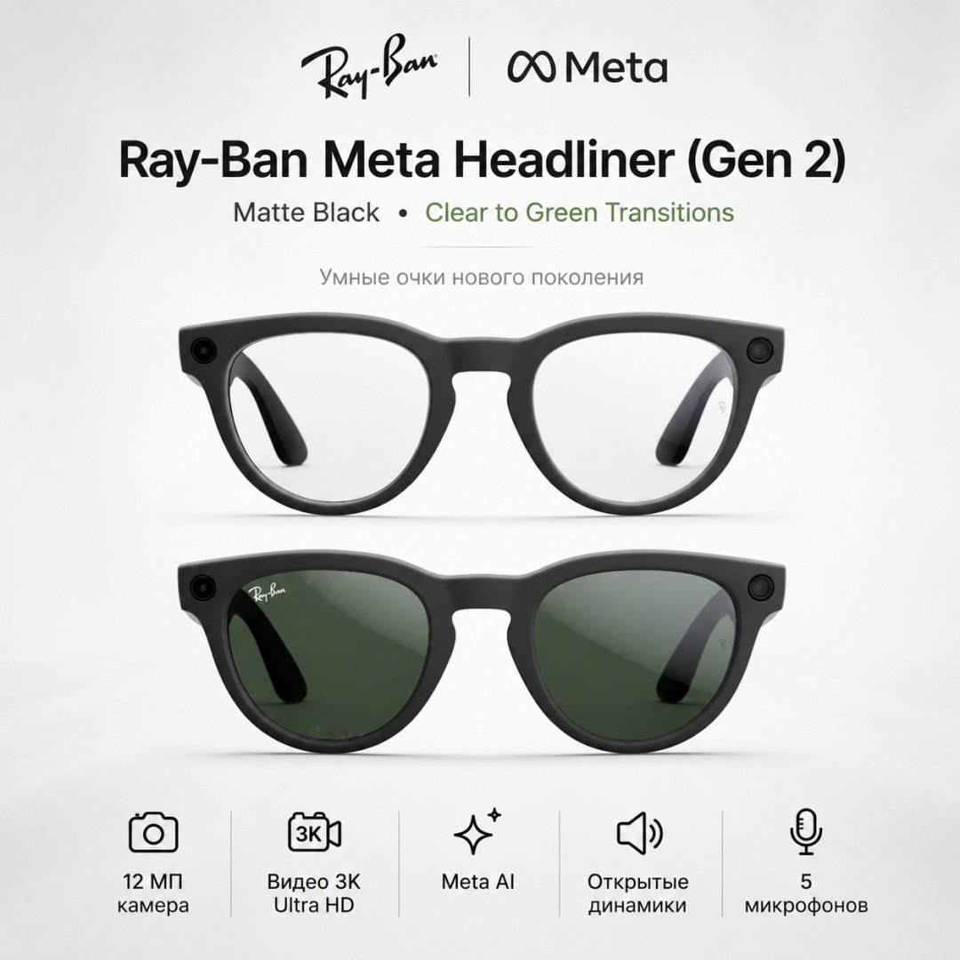 Смарт-очки Meta Headliner (Gen 2) черный купить,NaN