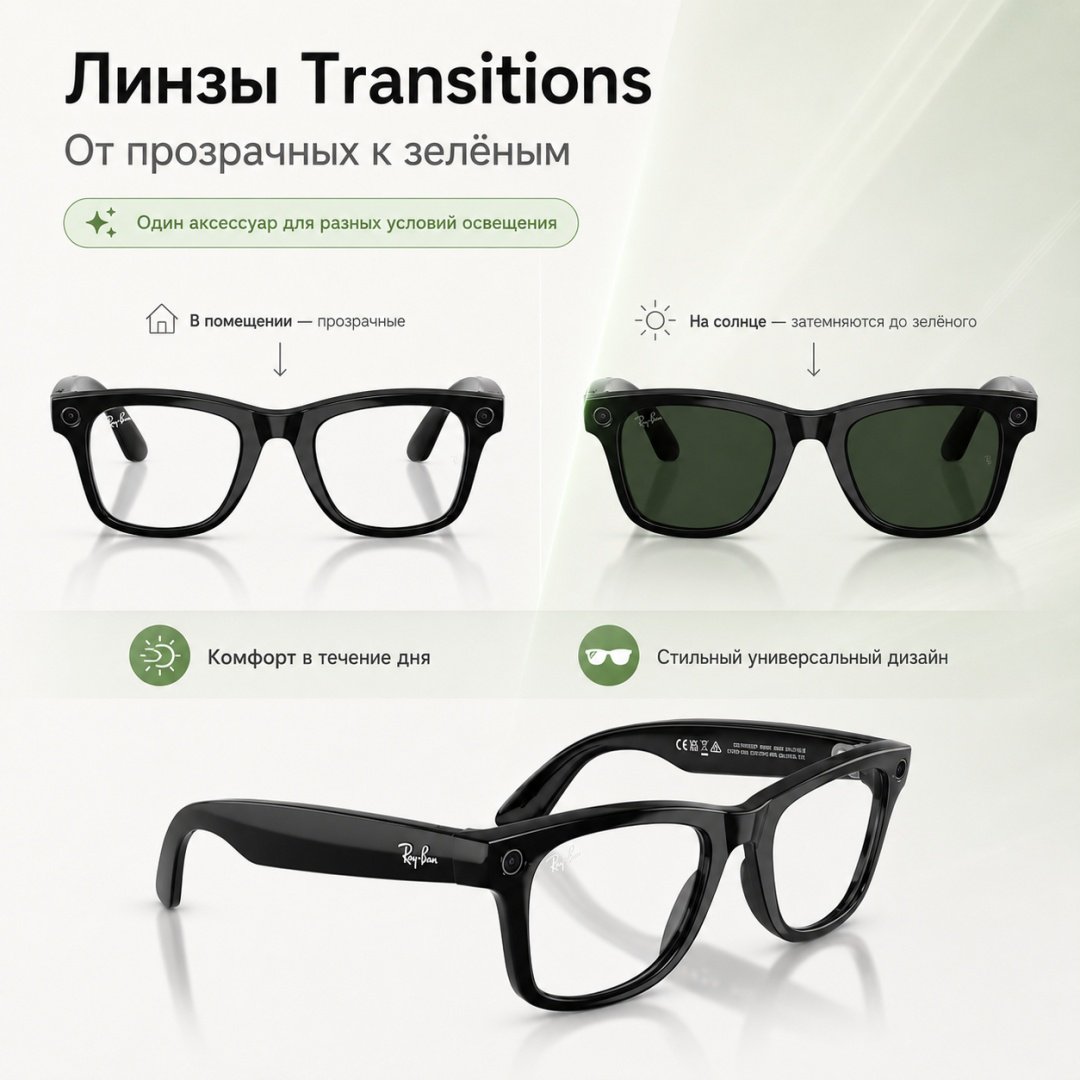 Смарт-очки Meta Blayzer Optics GEN2 Transparent черный купить,NaN