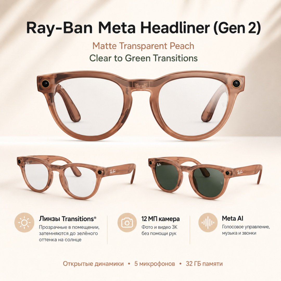 Смарт-очки Meta Headliner (Gen 2) оранжевый купить,NaN