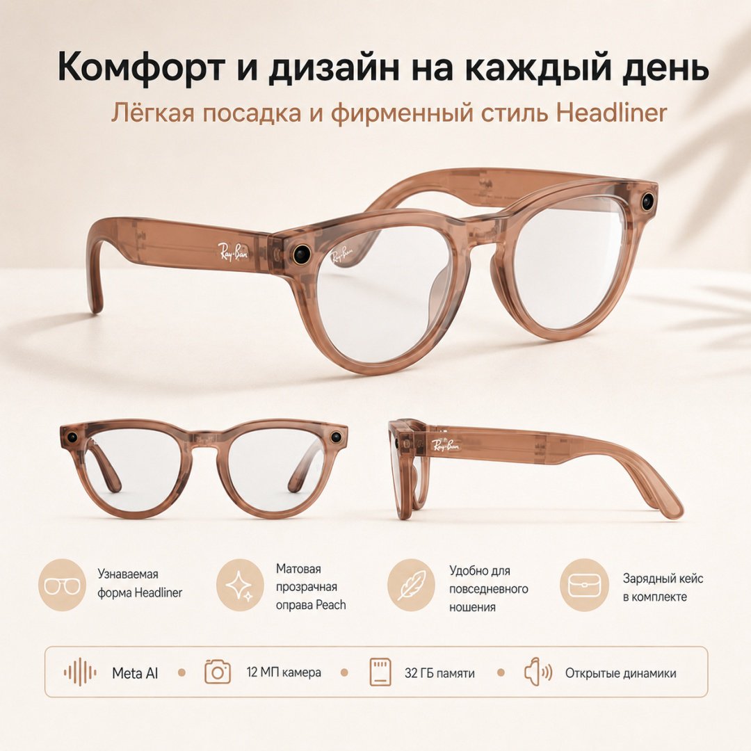 Смарт-очки Meta Headliner (Gen 2) оранжевый купить,NaN
