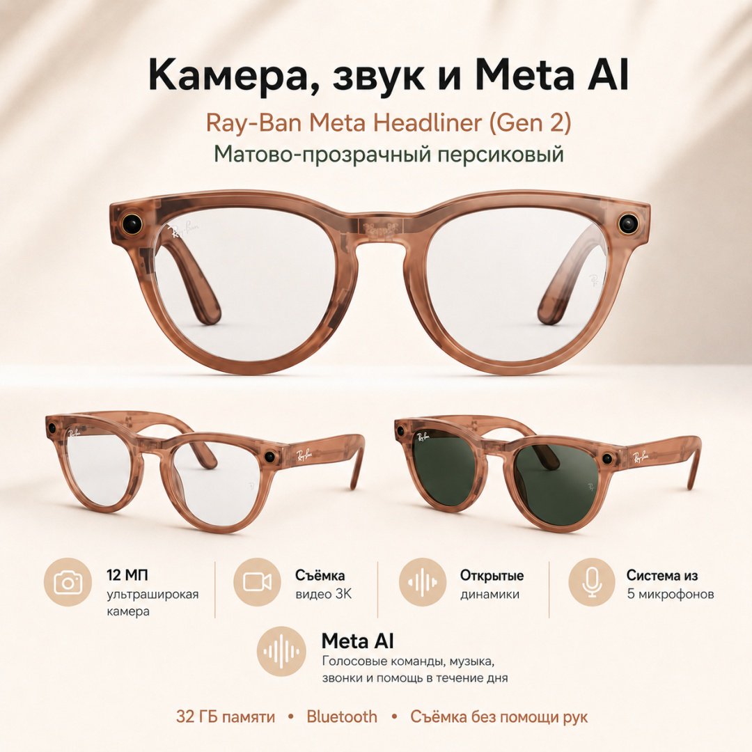Смарт-очки Meta Headliner (Gen 2) оранжевый купить,NaN
