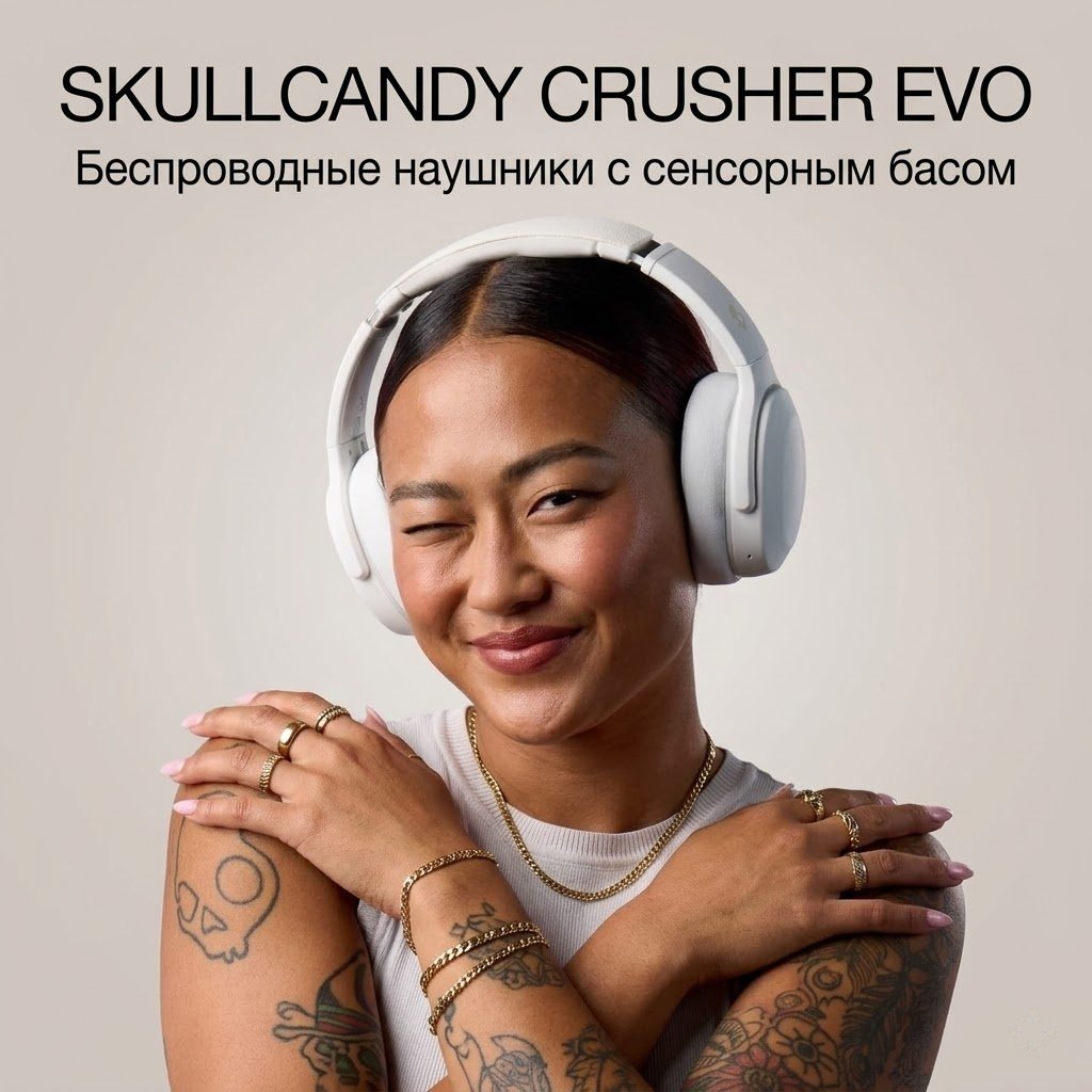Наушники Skullcandy Crusher EVO белый купить,96356
