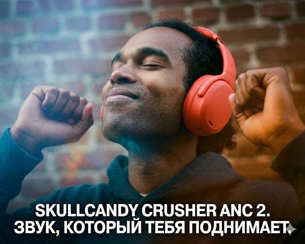 Наушники Skullcandy Crusher ANC 2 красный купить,125350