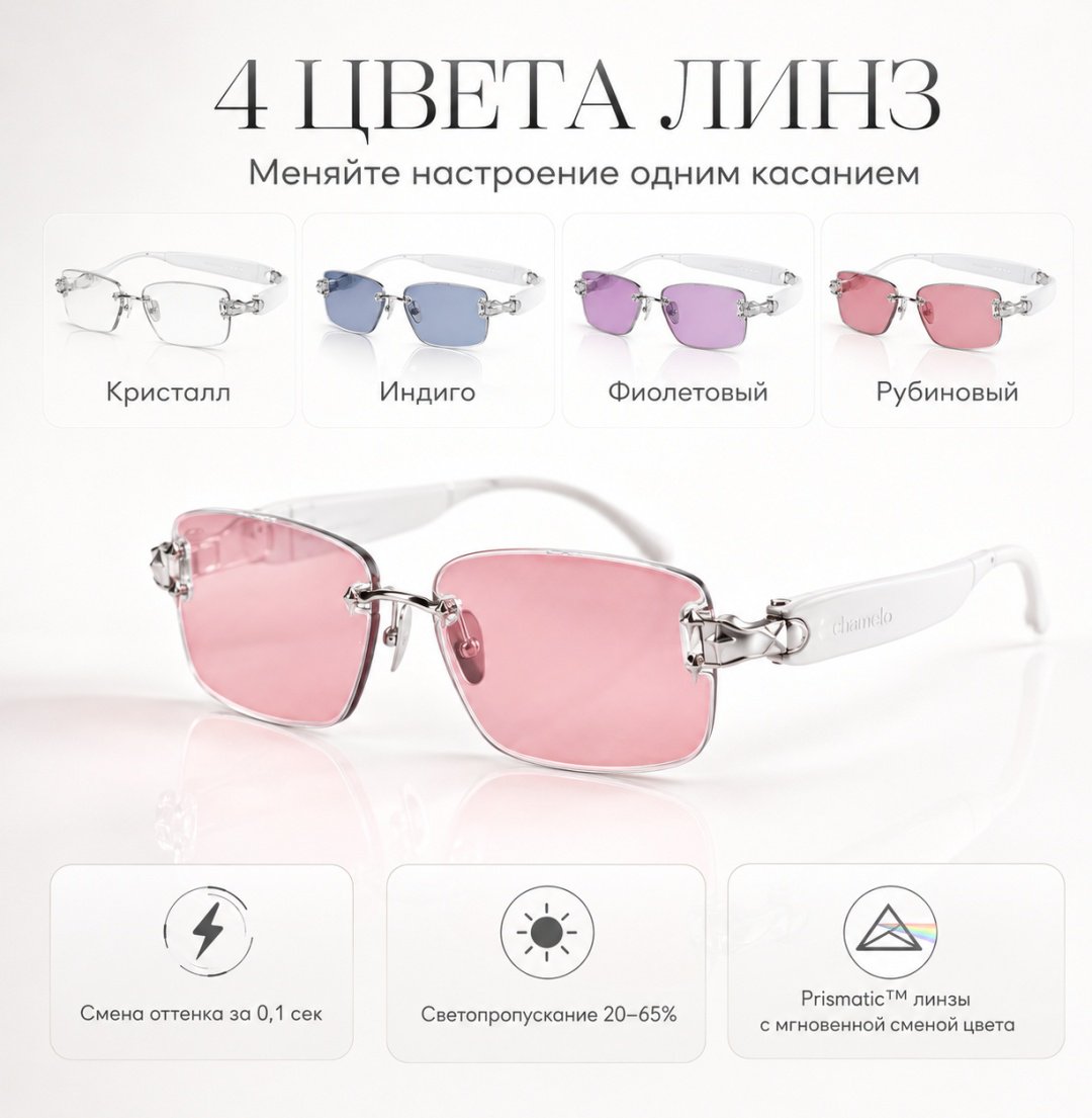 Смарт-очки Chamelo Aura белый купить,NaN