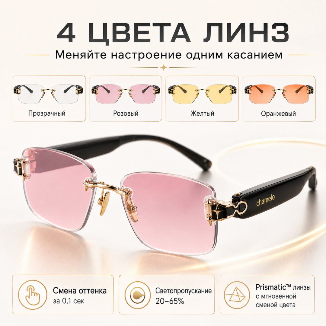 Смарт-очки Chamelo Aura черный купить,NaN