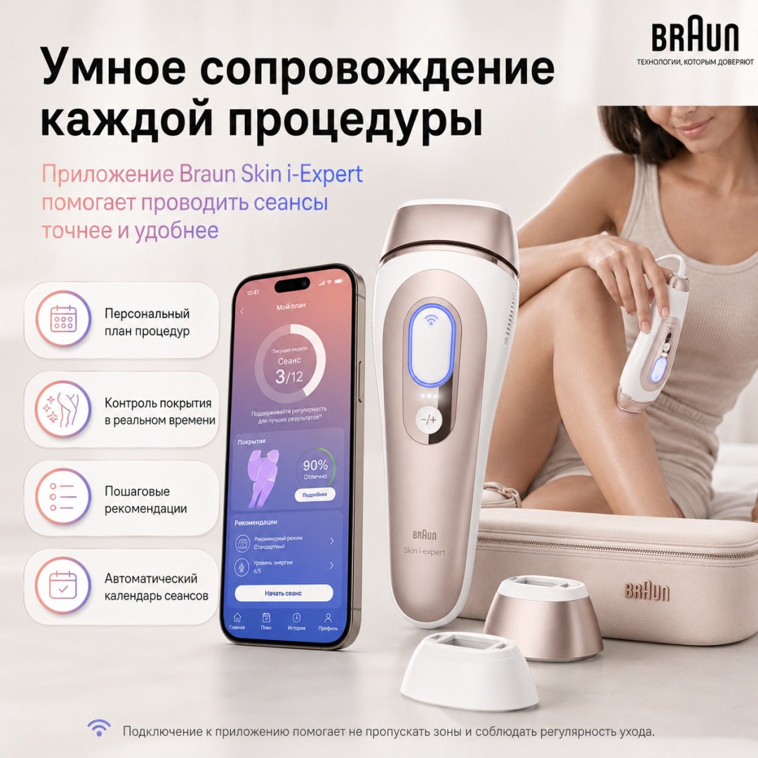 Braun фотоэпилятор Skin i-Expert Smart IPL PL7219 купить,NaN