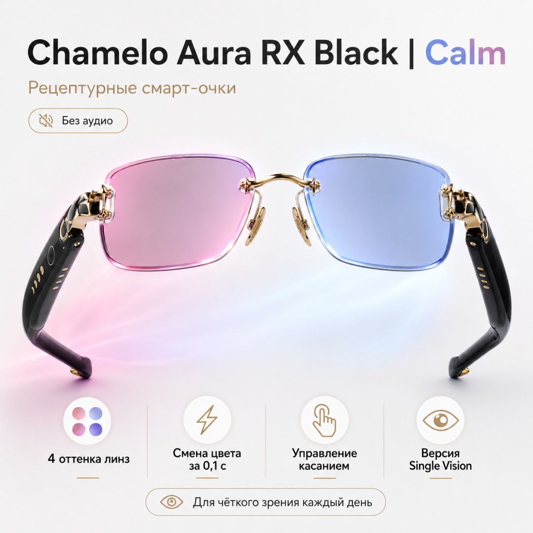 Смарт-очки Chamelo Aura RX черный купить,NaN