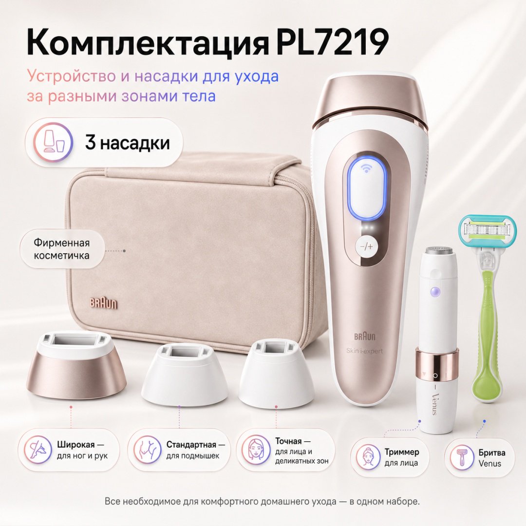 Braun фотоэпилятор Skin i-Expert Smart IPL PL7219 купить,NaN