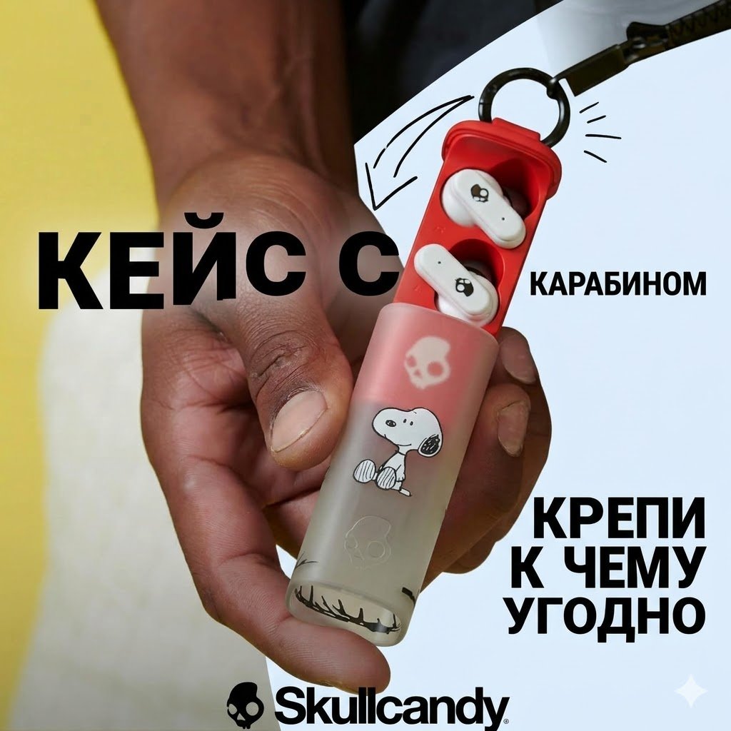 Наушники Skullcandy Dime Evo X бело-красный