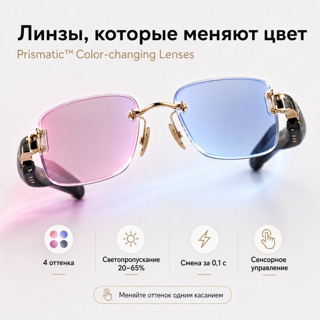 Смарт-очки Chamelo Aura RX черный купить,NaN