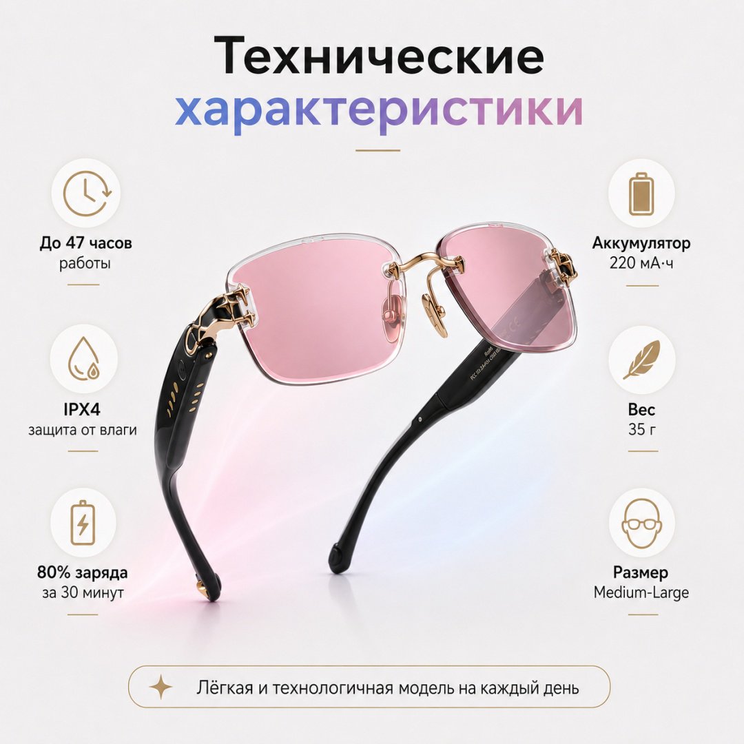 Смарт-очки Chamelo Aura RX черный купить,NaN
