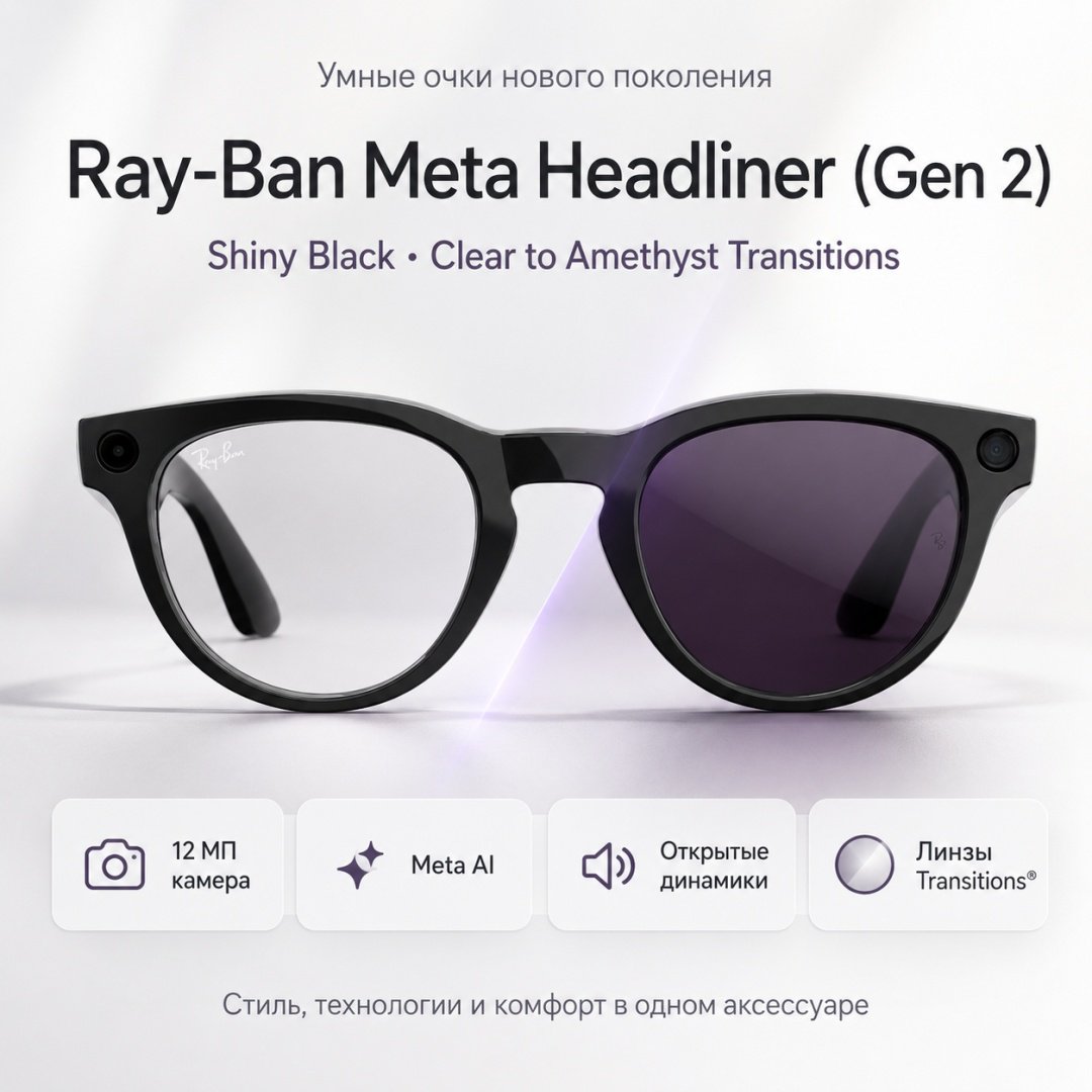 Смарт-очки Meta Headliner (Gen 2) черный купить,NaN