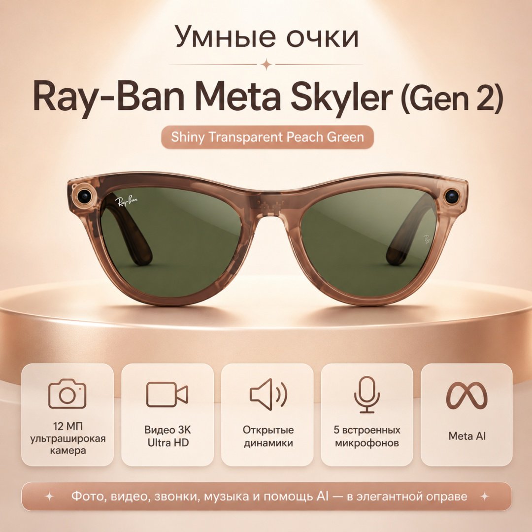 Смарт-очки Meta Skyler (Gen 2) оранжевый купить,NaN
