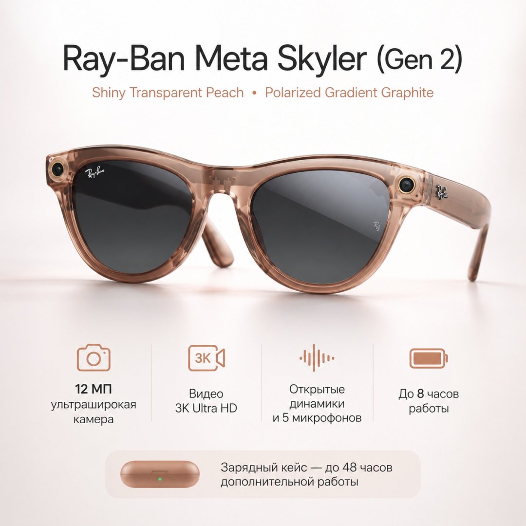 Смарт-очки Meta Skyler (Gen 2) оранжевый купить,NaN