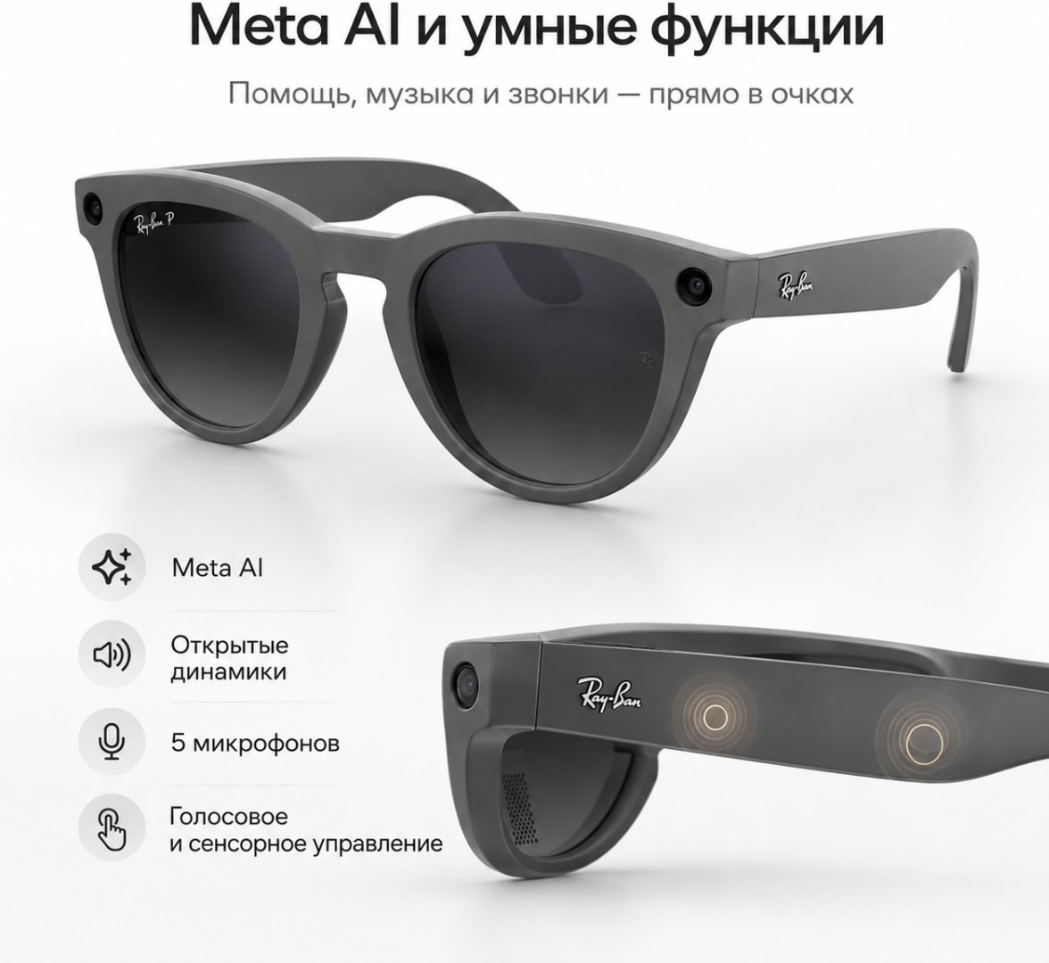 Смарт-очки Meta Headliner (Gen 2) серый купить,NaN