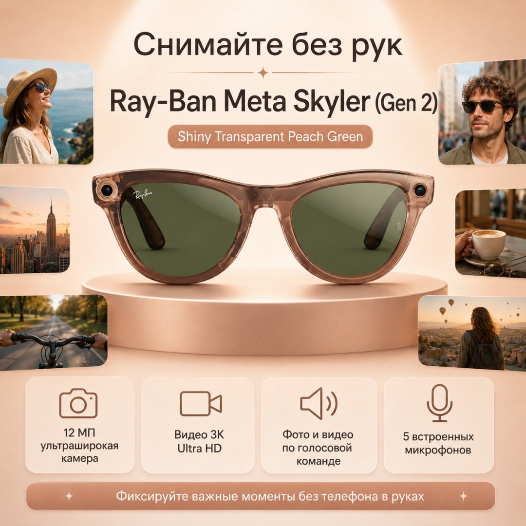Смарт-очки Meta Skyler (Gen 2) оранжевый купить,NaN