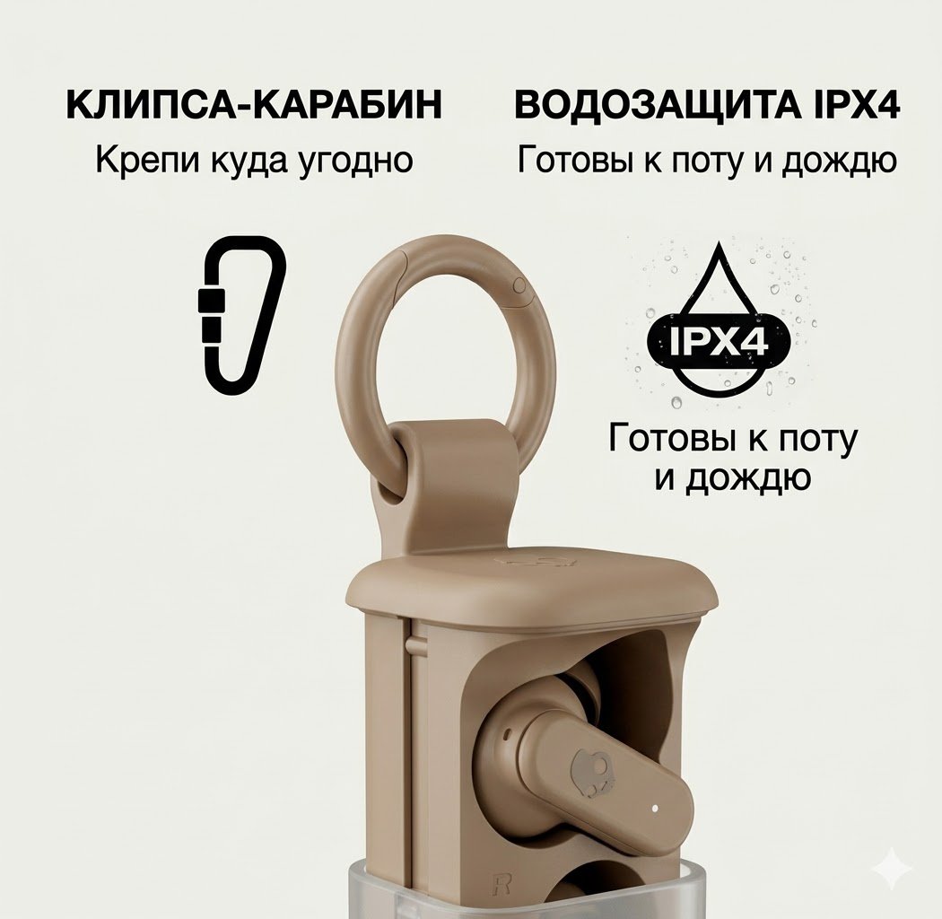 Наушники Skullcandy Dime Evo коричневый купить,NaN