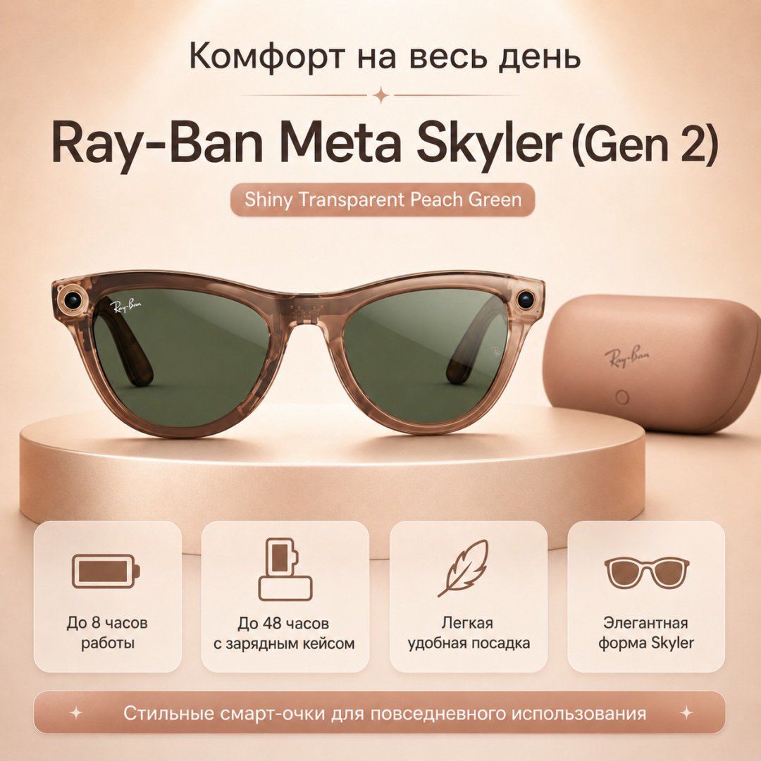 Смарт-очки Meta Skyler (Gen 2) оранжевый купить,NaN