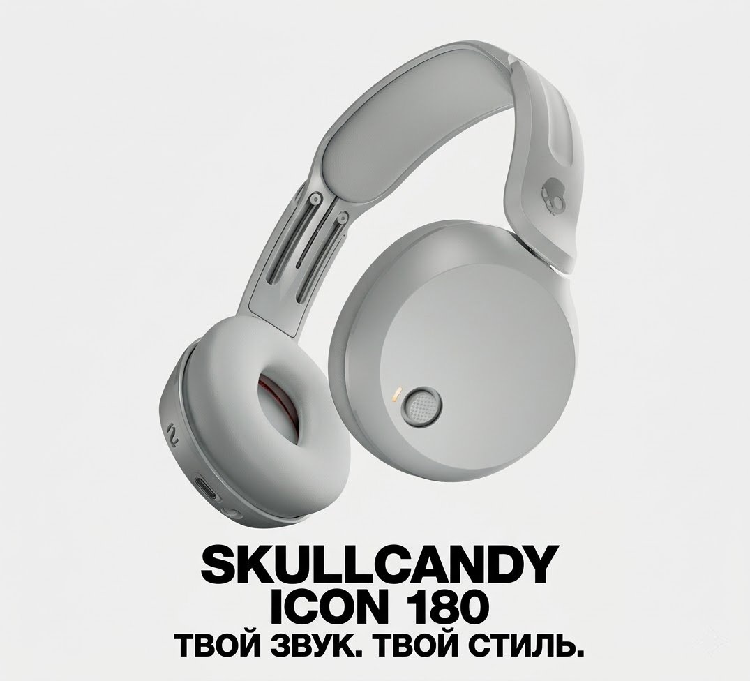 Наушники Skullcandy Icon 180 серый купить,34385