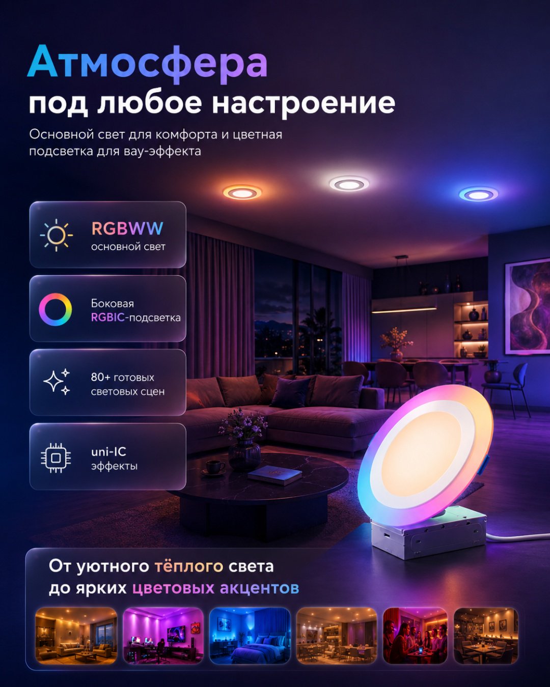 Светильник потолочный Govee LED 14 Вт белый