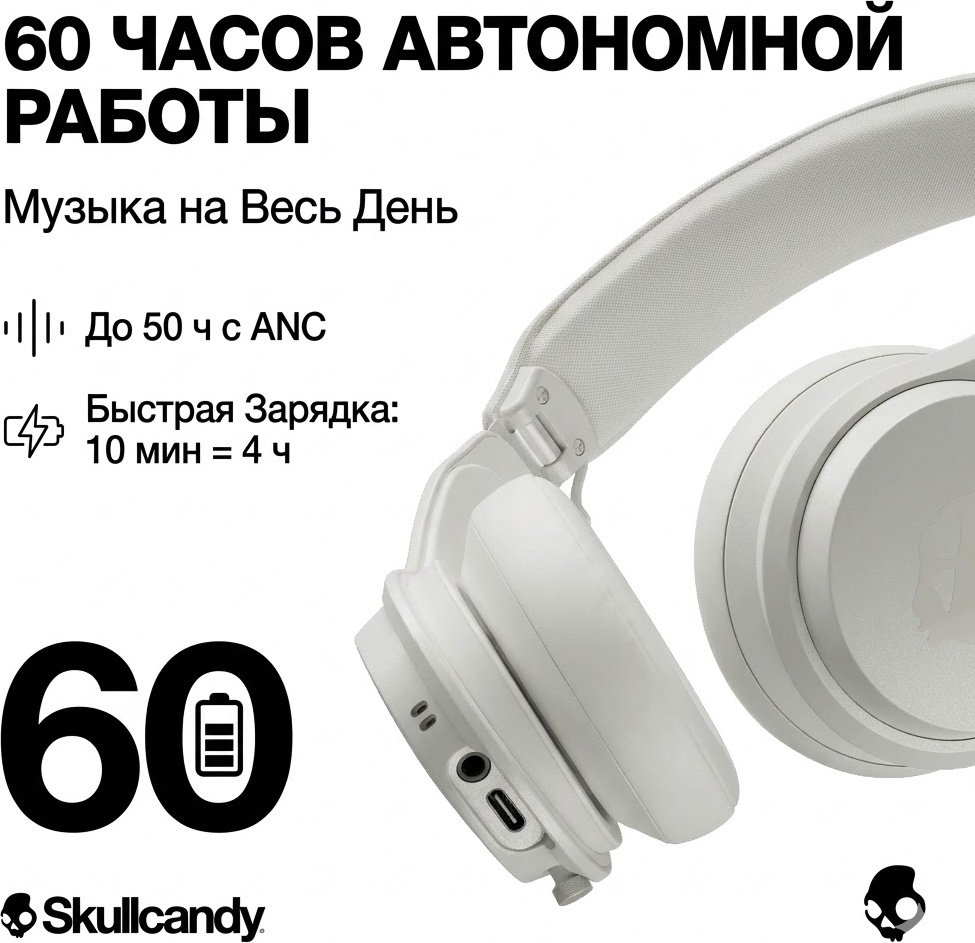 Наушники Skullcandy ICON ANC белый купить,64400