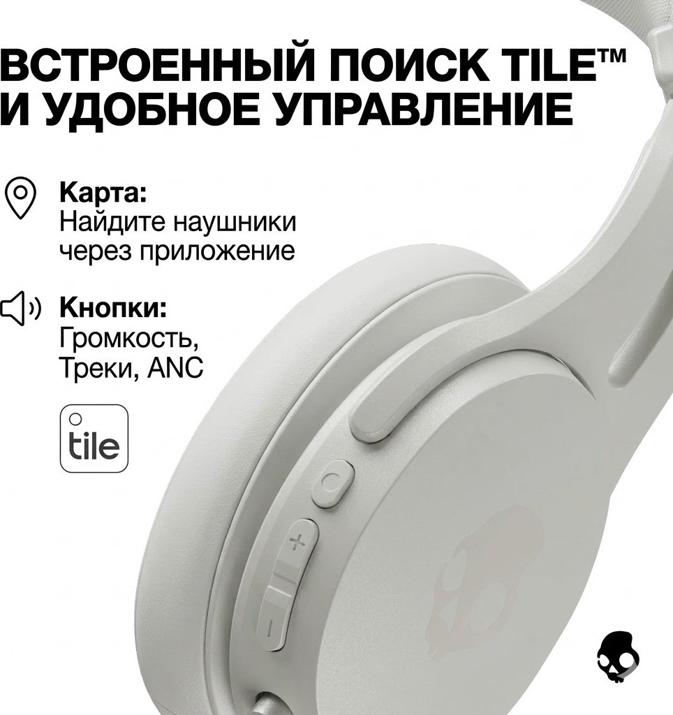 Наушники Skullcandy ICON ANC белый купить,64400