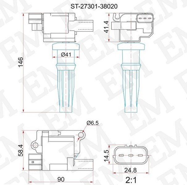 Катушка зажигания SAT ST-27301-38020 купить,NaN