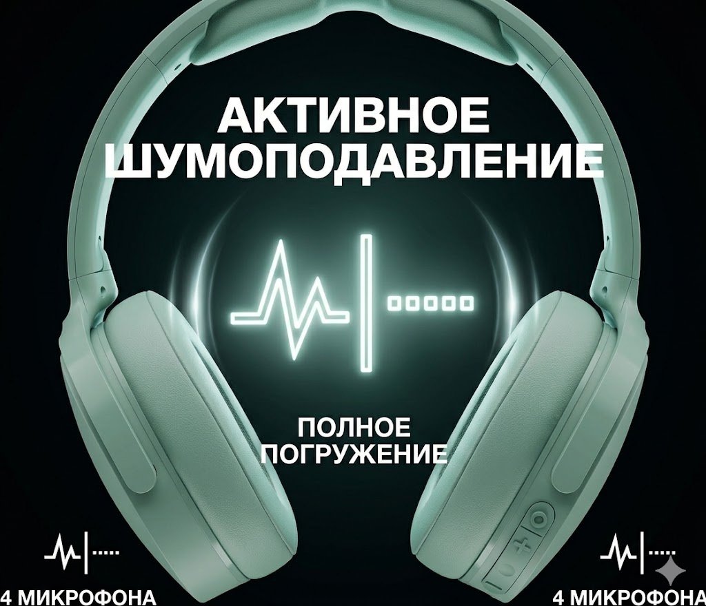 Наушники Skullcandy Hesh ANC зеленый купить,74750