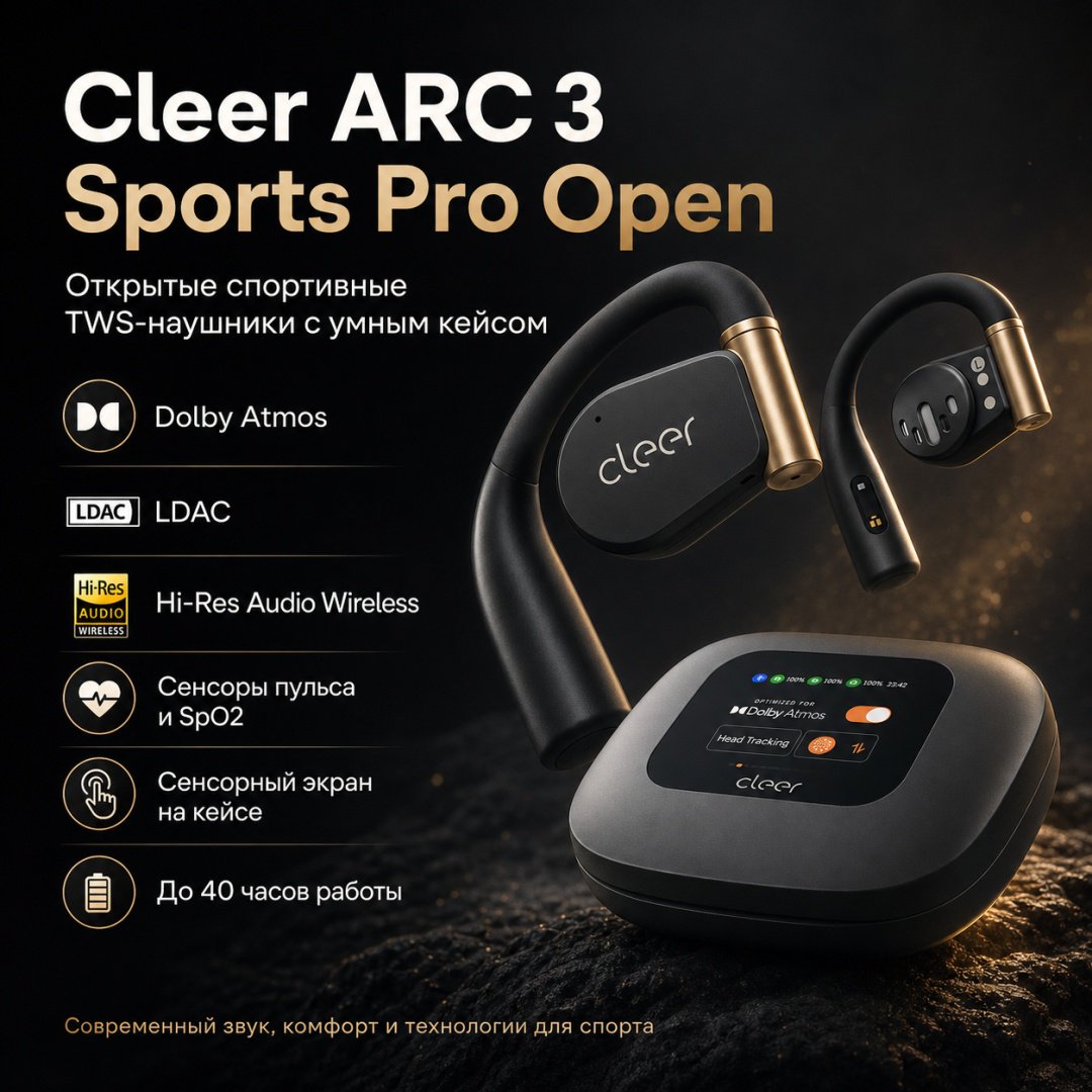 Наушники Cleer ARC 3 Sports Pro Open черный купить,147797