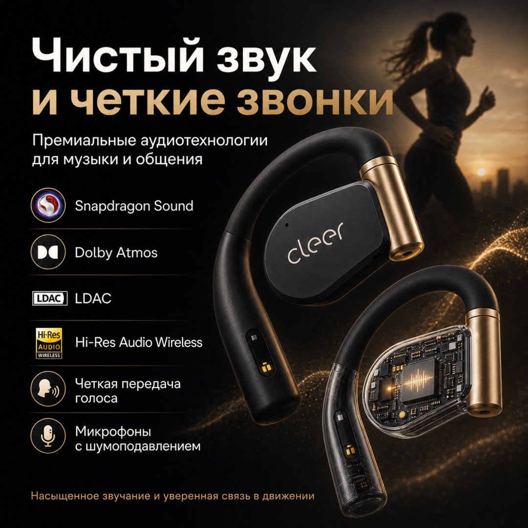 Наушники Cleer ARC 3 Sports Pro Open черный купить,147797