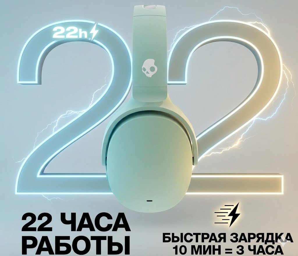 Наушники Skullcandy Hesh ANC зеленый купить,74750