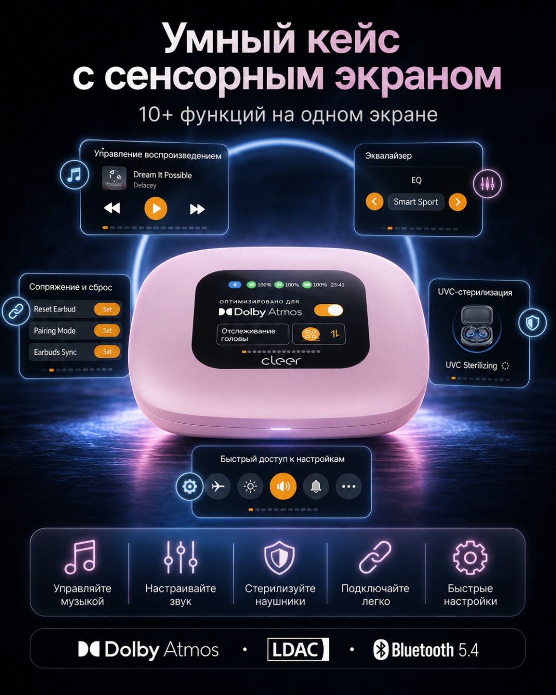 Наушники Cleer ARC 3 Open розовый купить,109852