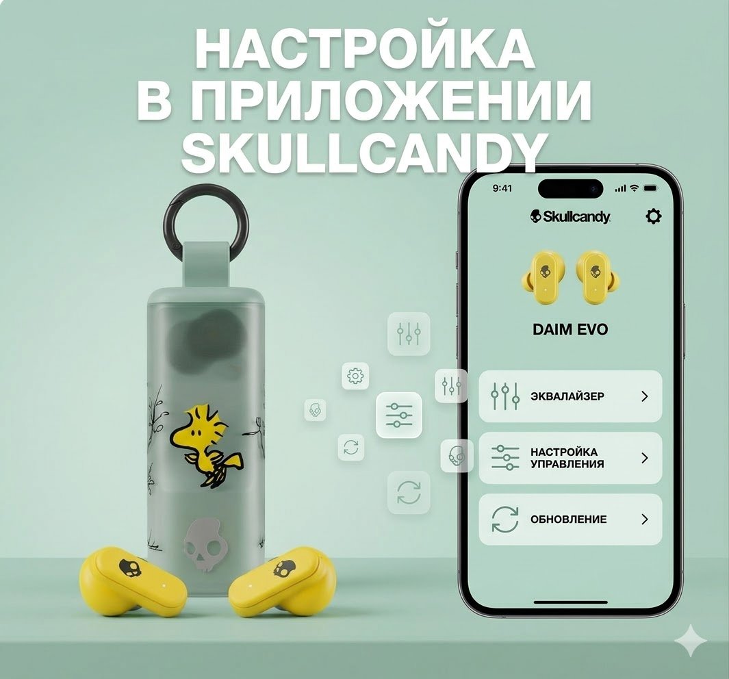 Наушники Skullcandy Dime Evo X бирюзовый купить,51386