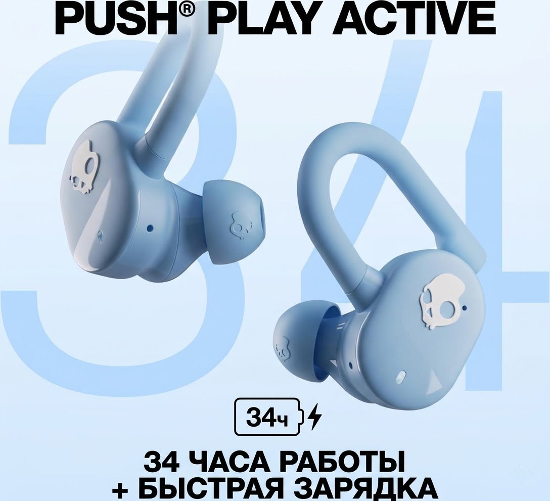 Наушники Skullcandy PUSH Play Active синий купить,49235