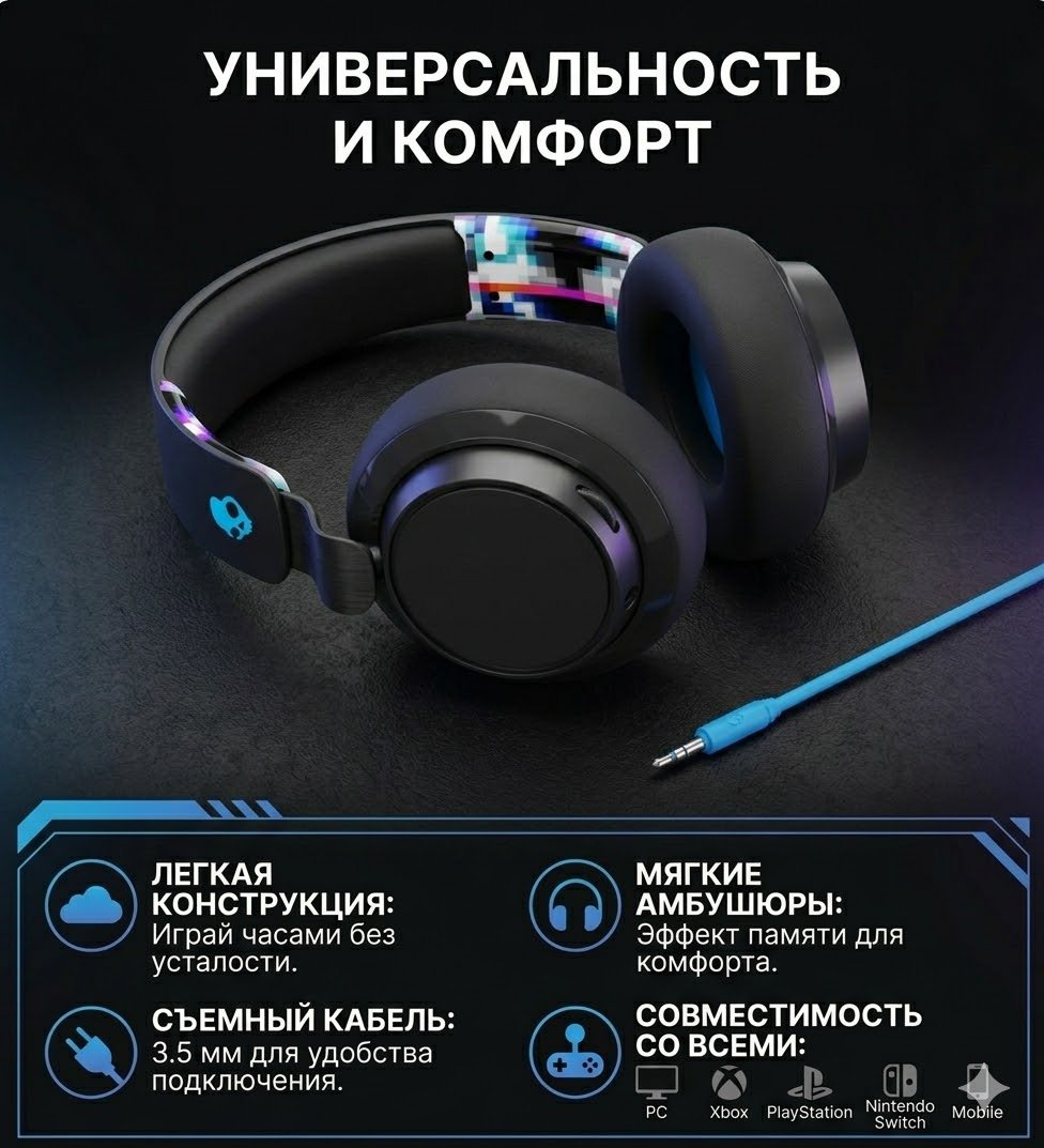 Наушники Skullcandy SLYR черный купить,64384