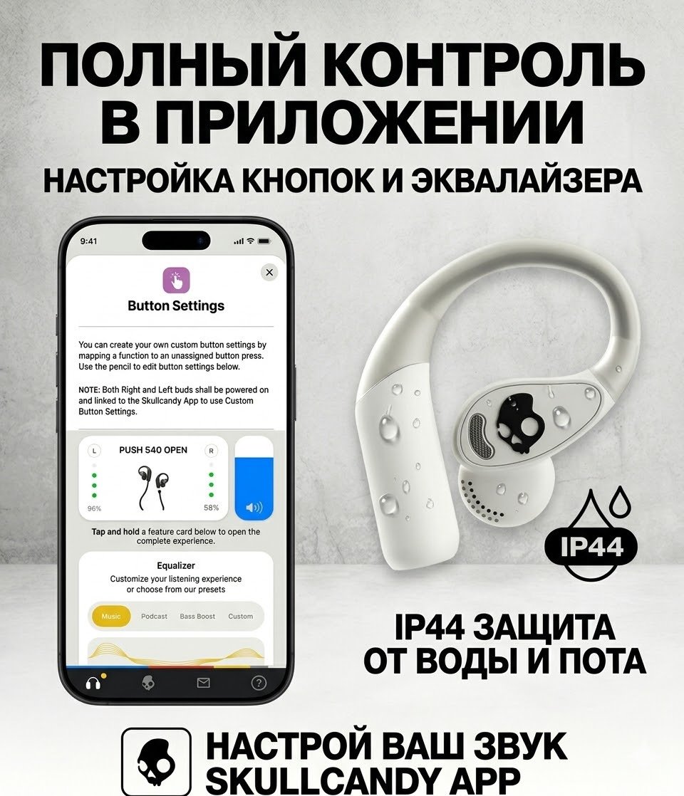 Наушники Skullcandy Push 540 Open белый