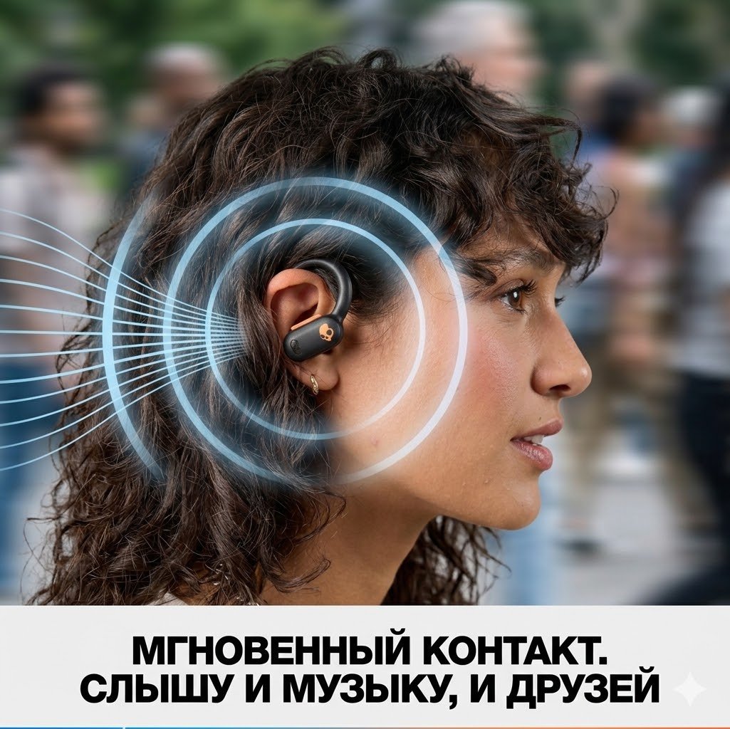 Наушники Skullcandy Push ANC Active черно-оранжевый купить,90850
