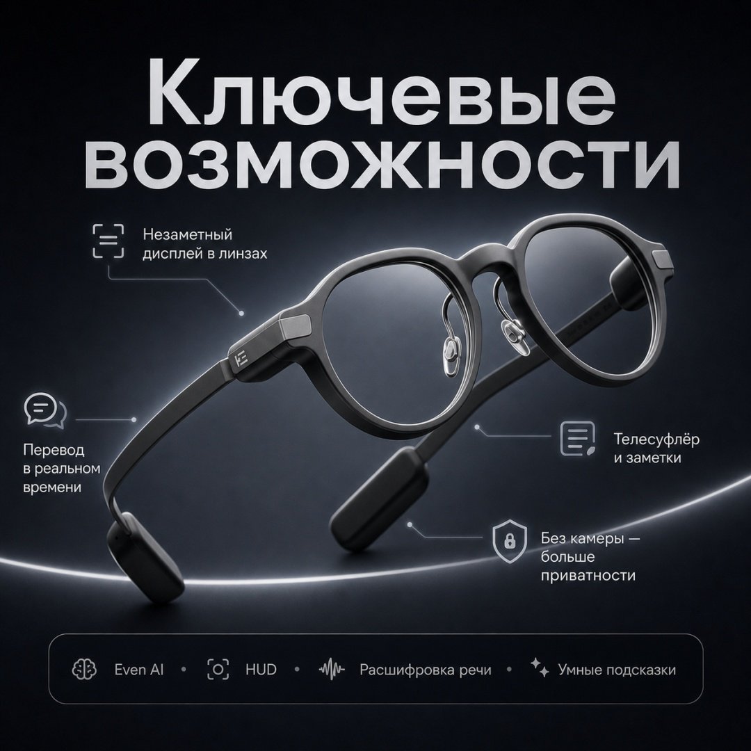 Смарт-очки Even Realities G2 A серый купить,NaN