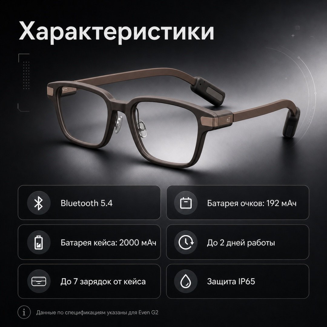 Смарт-очки Even Realities G2 B коричневый купить,NaN