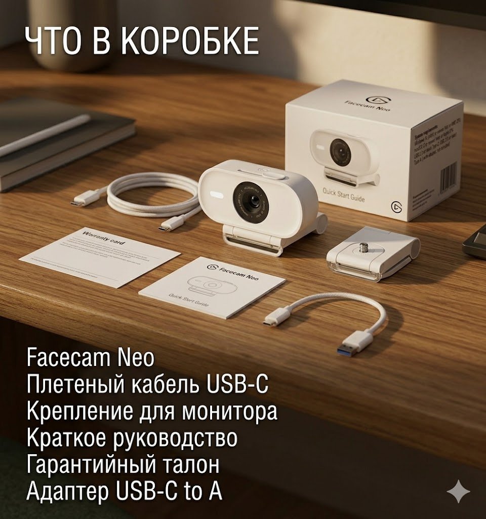 Веб-камера Elgato Facecam Neo купить,90850